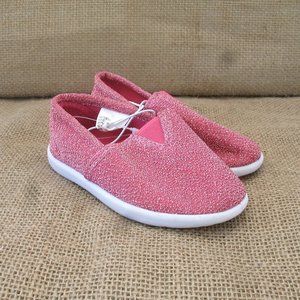 Girls Pink Sparkle Slip On Shoes Size 5T